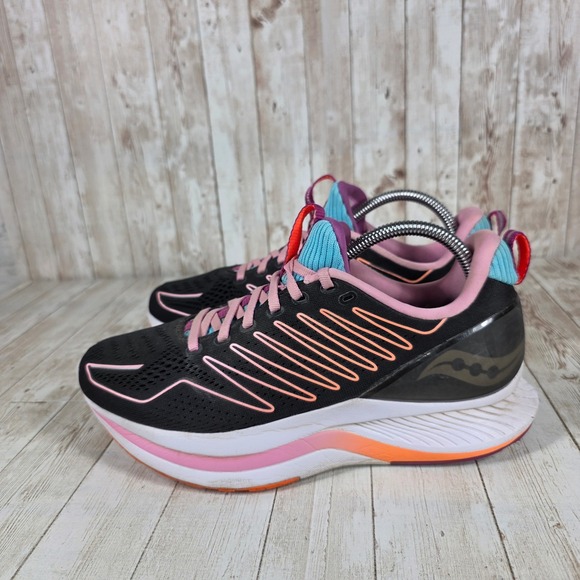 Saucony Womens Running‎ Shoes Black Pink Blue Orange Athletic Sneakers Size 9.5 - Picture 2 of 8